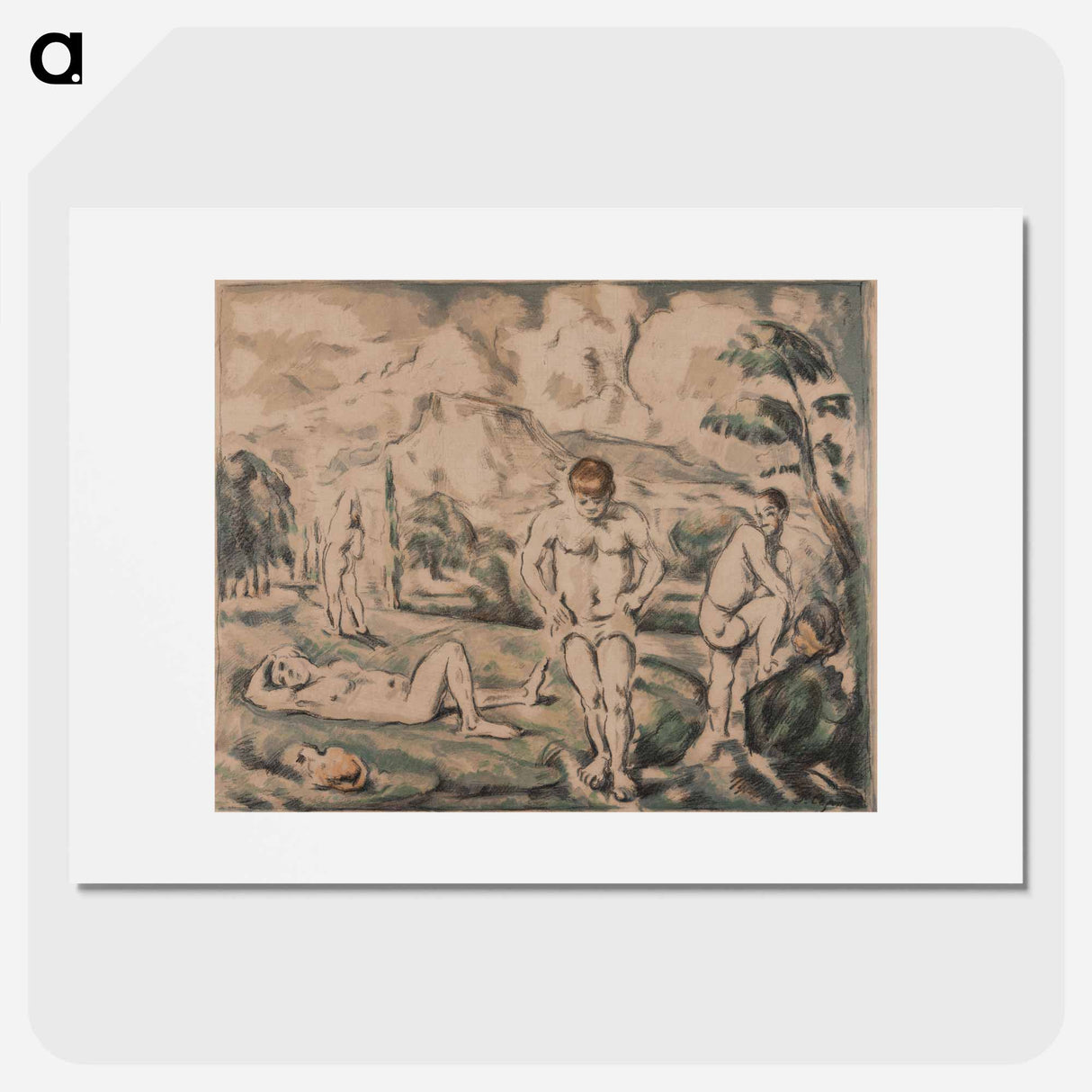 アートポスター-The Large Bathers - ポール セザンヌ Poster.