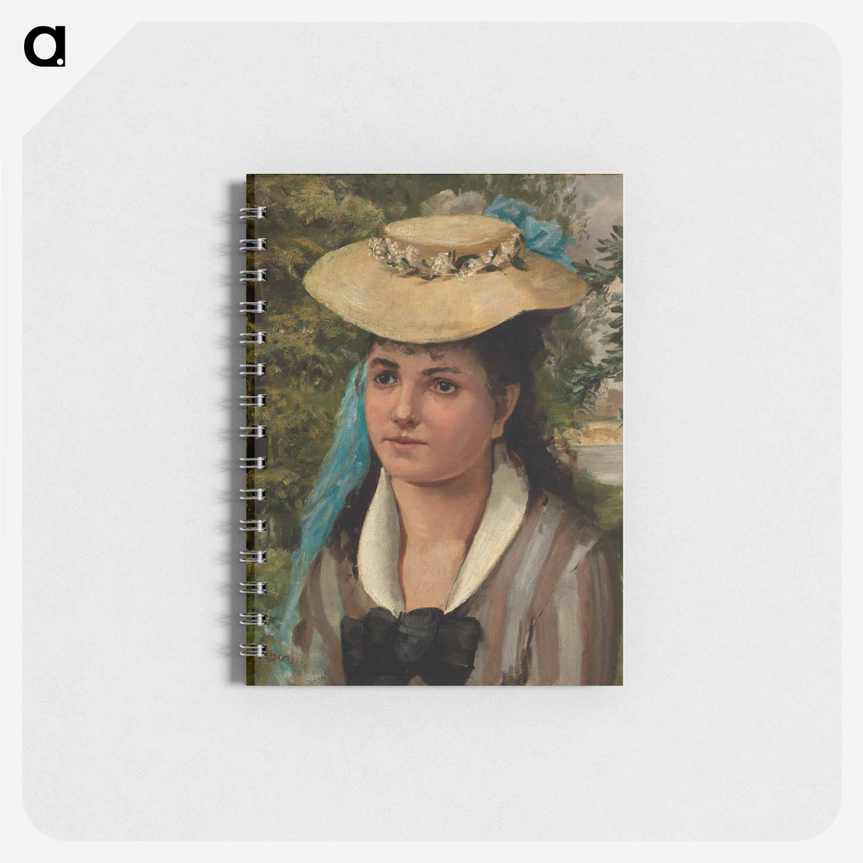 Lise in a Straw Hat - ピエール オーギュスト ルノワール Memo.