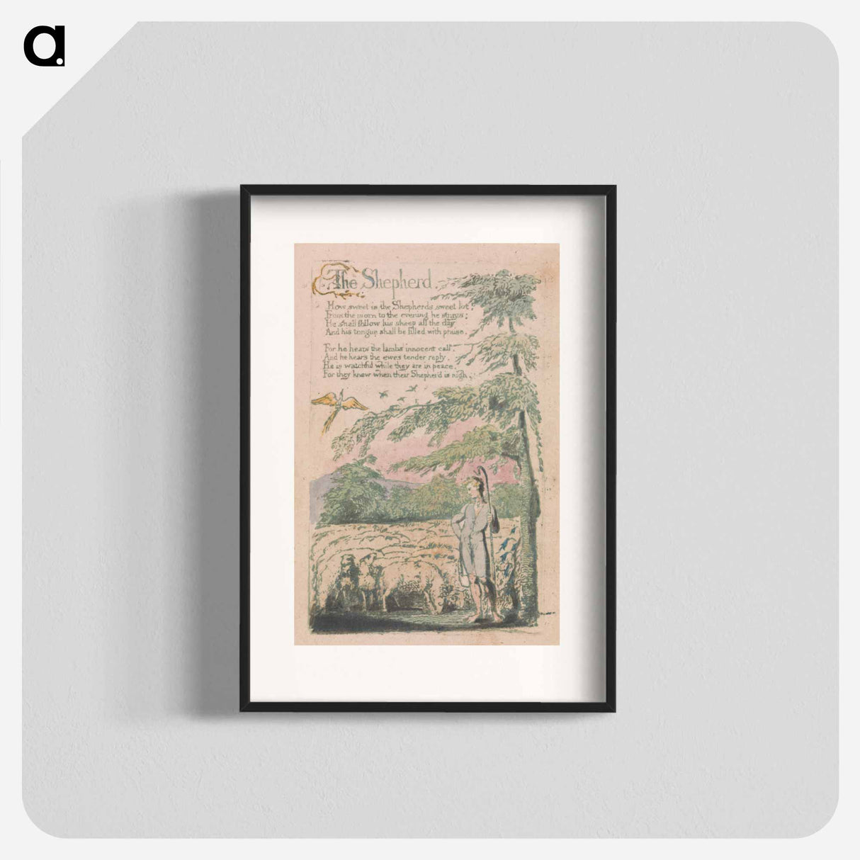 The Shepherd - William Blake Poster.