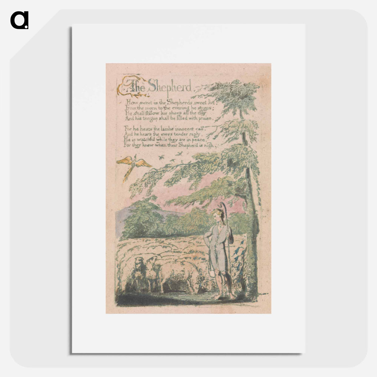 The Shepherd - William Blake Poster.