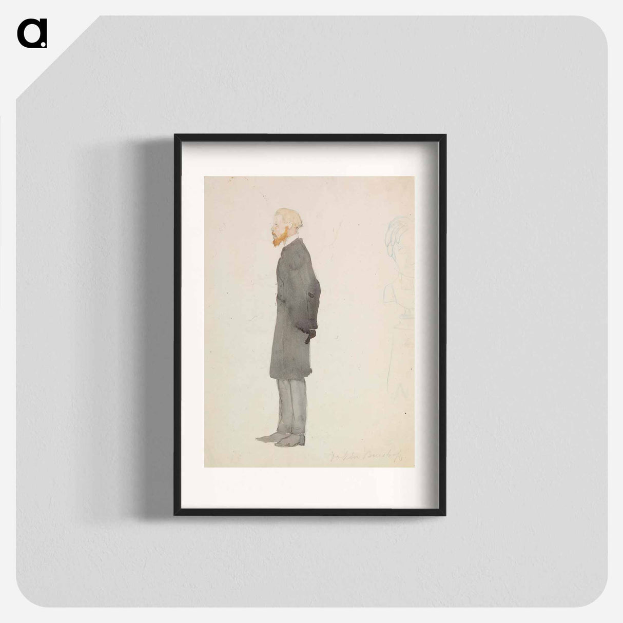 アートポスター-Caricature of doctor buistroff - アルバート エーデルフェルト Poster.