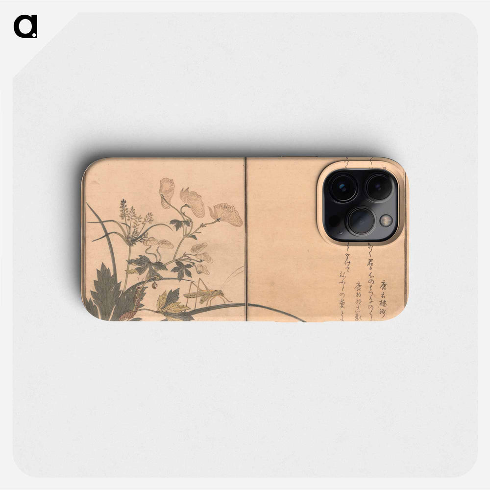 Picture Book of Crawling Creatures (The Insect Book) (Ehon mushi erami) - 喜多川 歌麿 Phone Case.