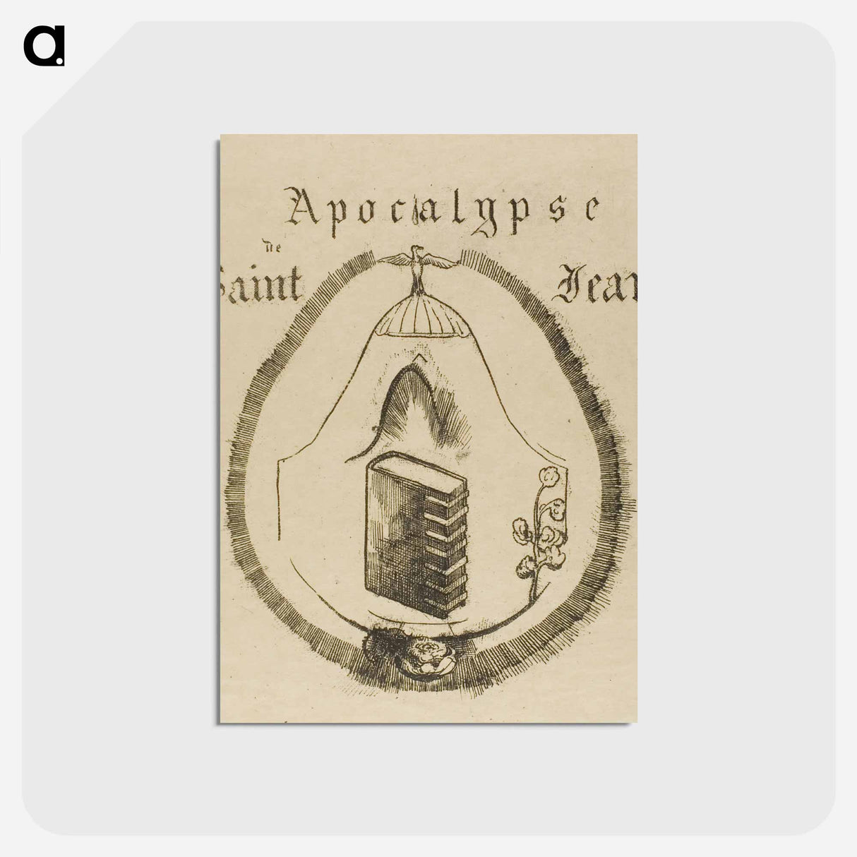 アートポストカード-Cover-Frontispiece for the Apocalypse of St. John - オディロン ルドン Postcard.