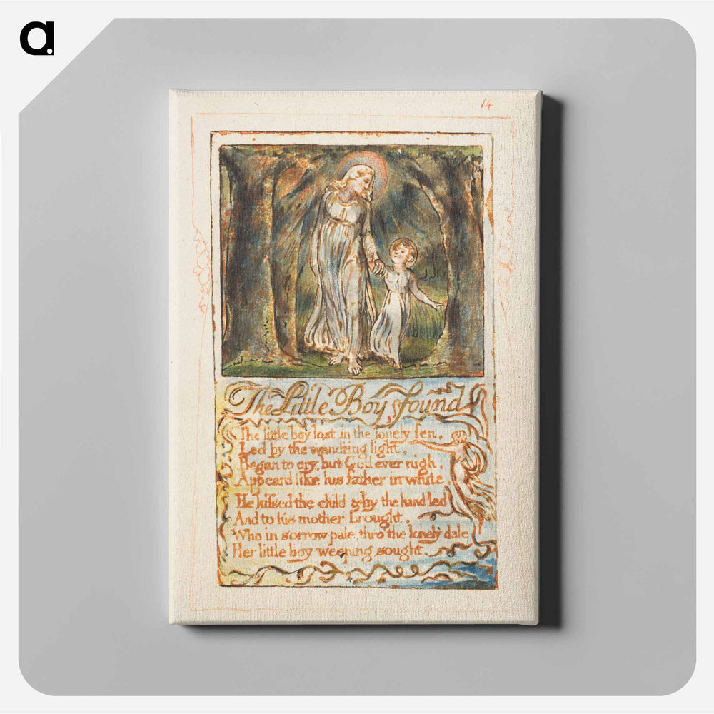 Songs of Innocence and of Experience: The Little Boy Found - William Blake Canvas.