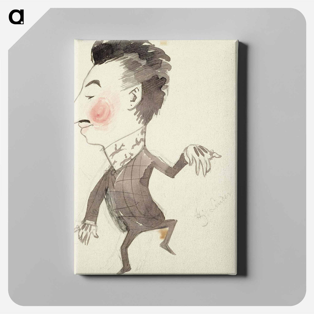 Karikatyyri hj. linderistä - アルバート エーデルフェルト Canvas.