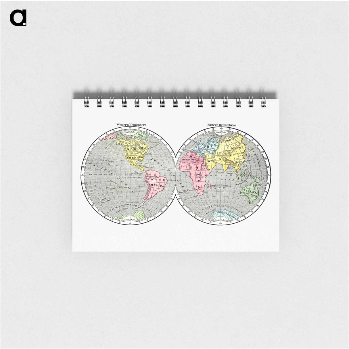 World map from A System of Geography - アンティーク地図 Memo.