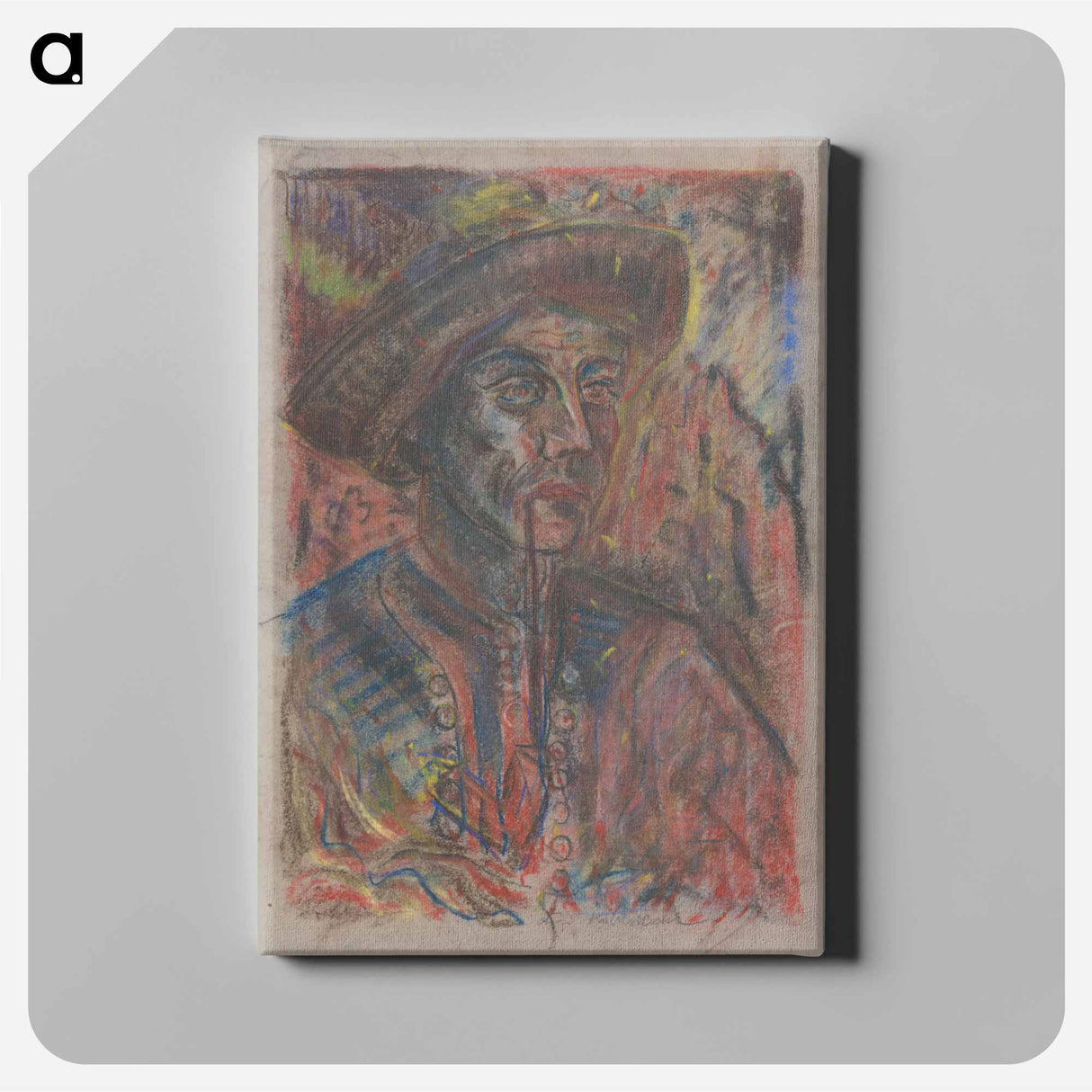 Farmer with a pipe - アーノルド ピーター ワイズ クビンチャン Canvas.