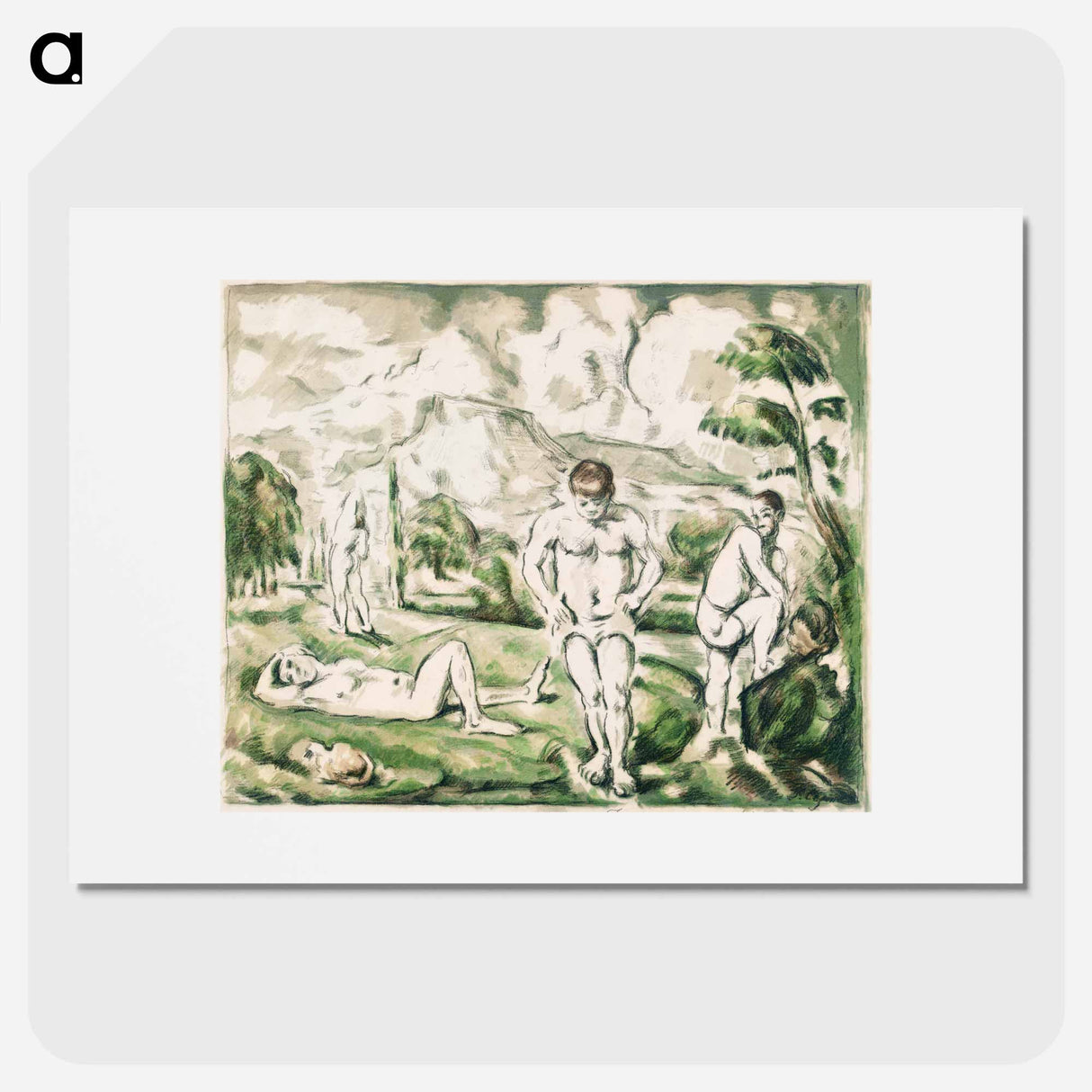 アートポスター-The Bathers - ポール セザンヌ Poster.