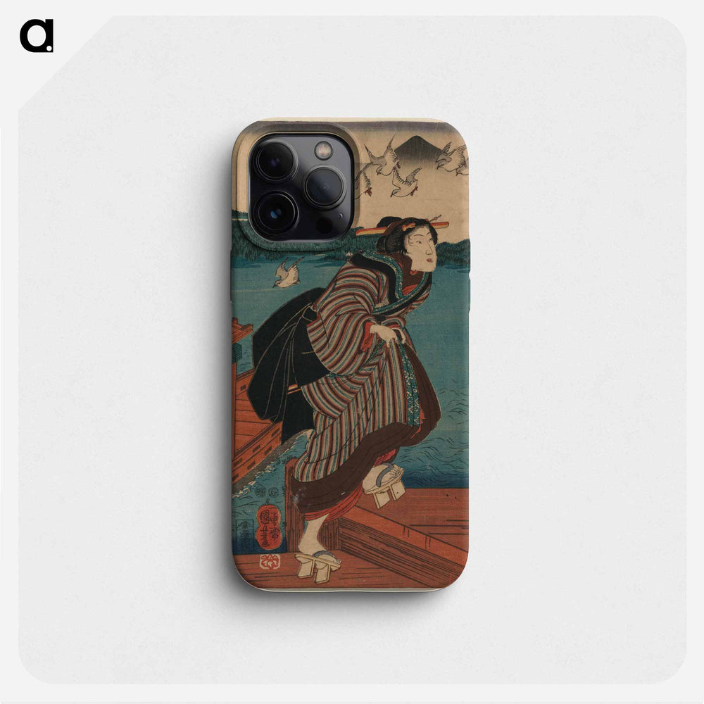 Sanbashi no onna - 歌川 国芳 Phone Case.