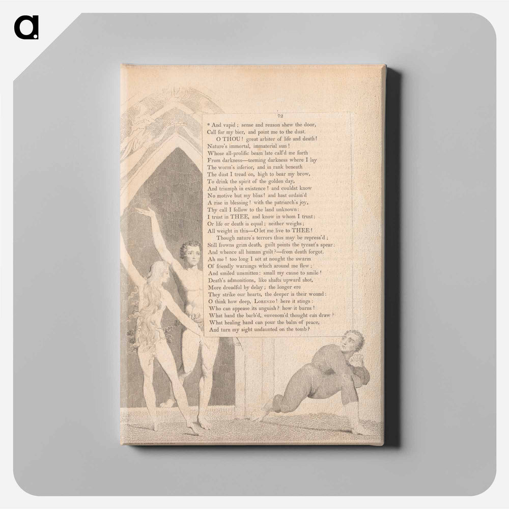 And vapid; sense and reason shew the door - William Blake Canvas.