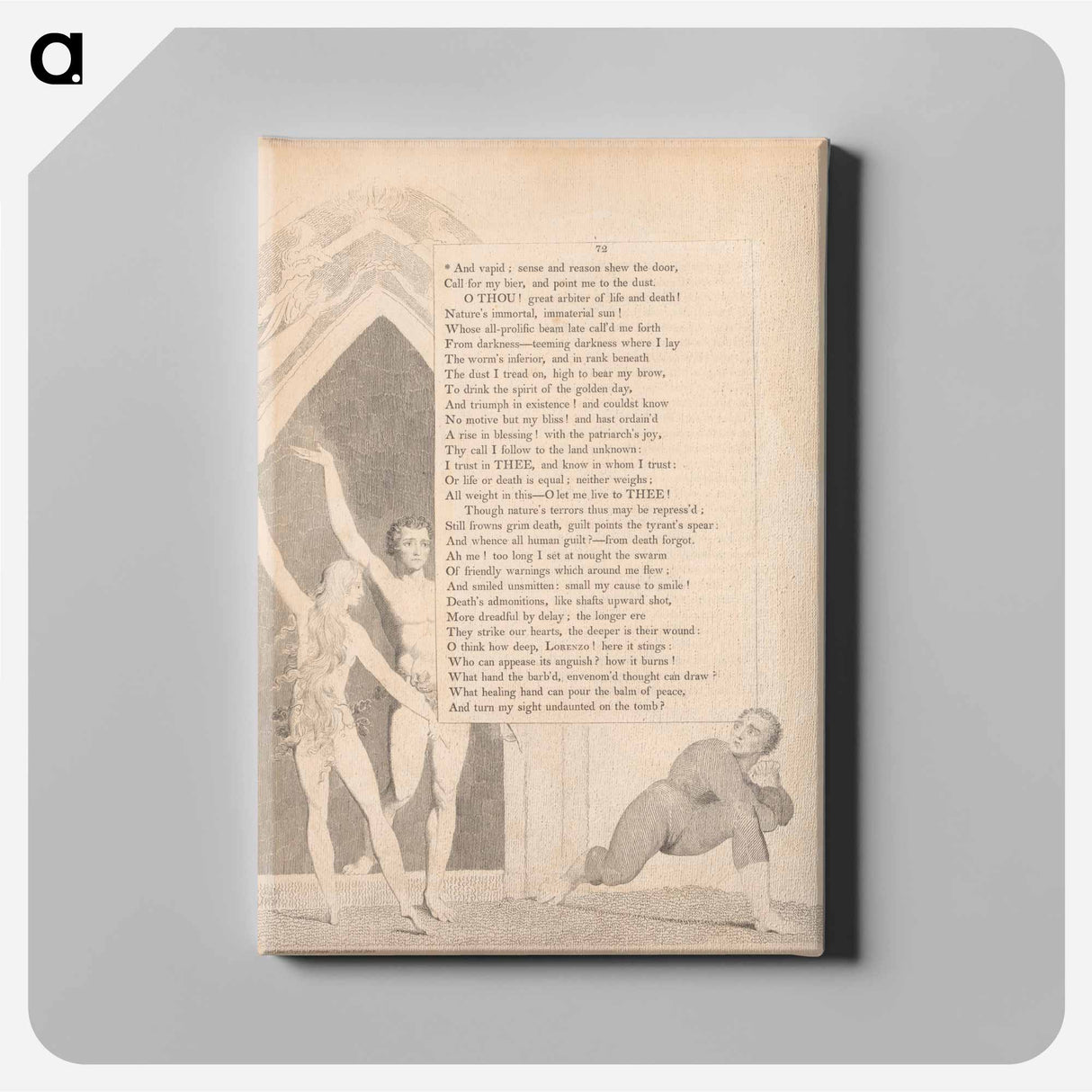 And vapid; sense and reason shew the door - William Blake Canvas.