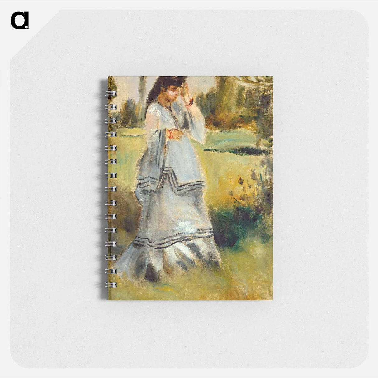 Woman in a Park - ピエール オーギュスト ルノワール Memo.