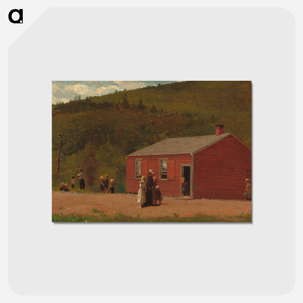 アートポストカード-School Time - ウィンスロー ホーマー Postcard.