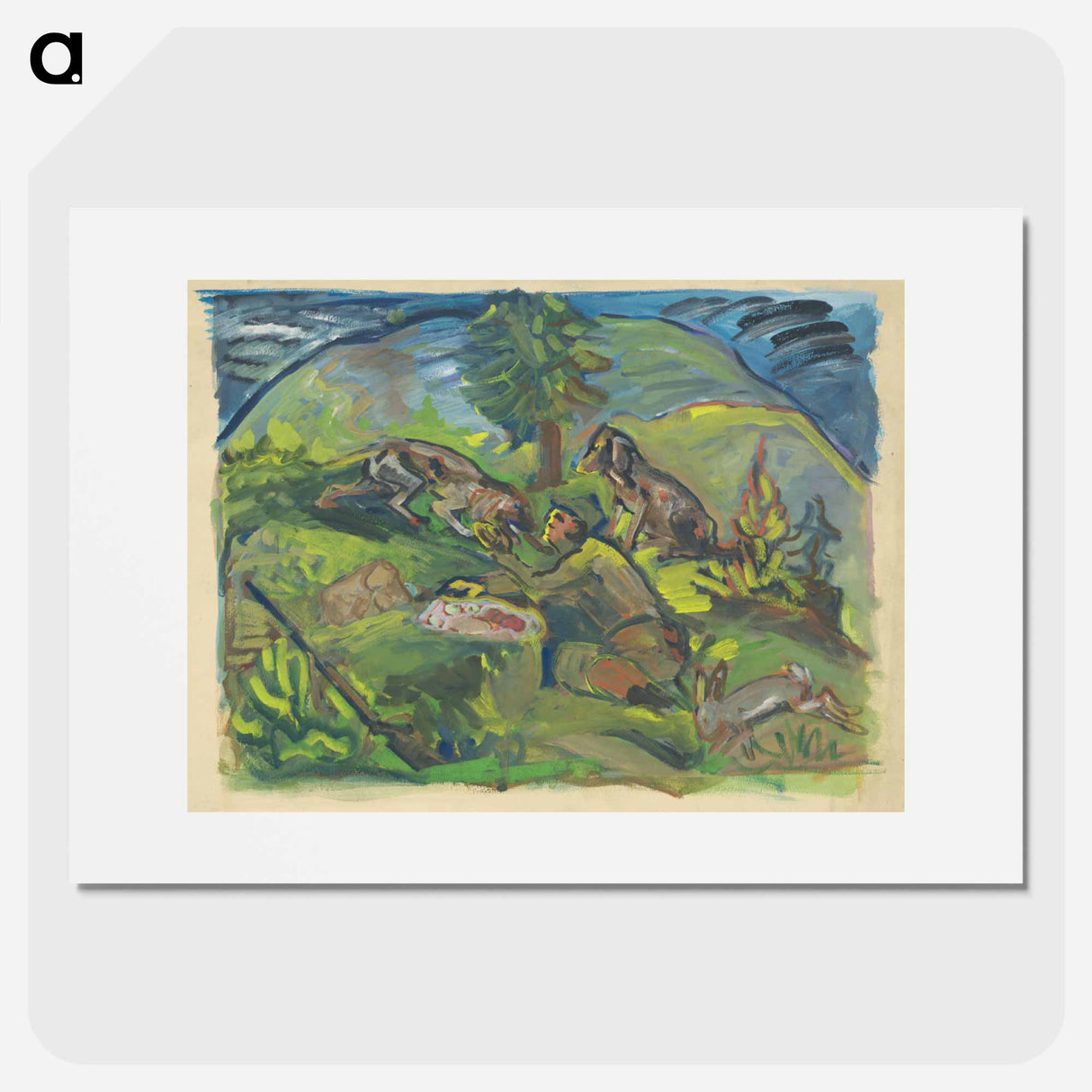 Hunting motif - アーノルド ピーター ワイズ クビンチャン Poster.