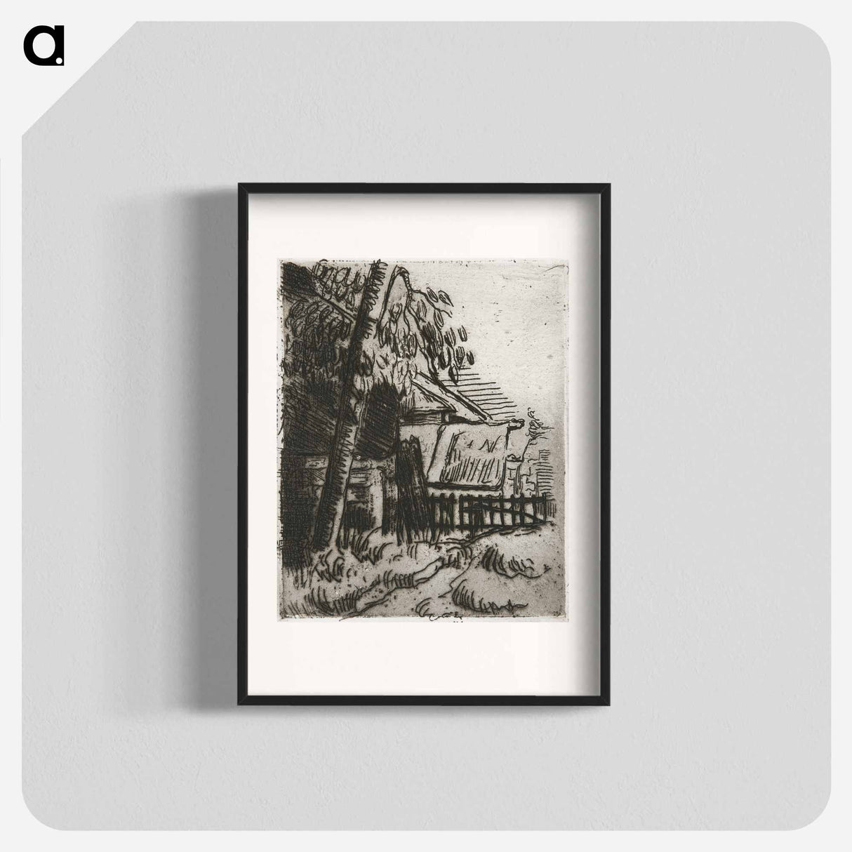 アートポスター-Landscape in Auvers - ポール セザンヌ Poster.