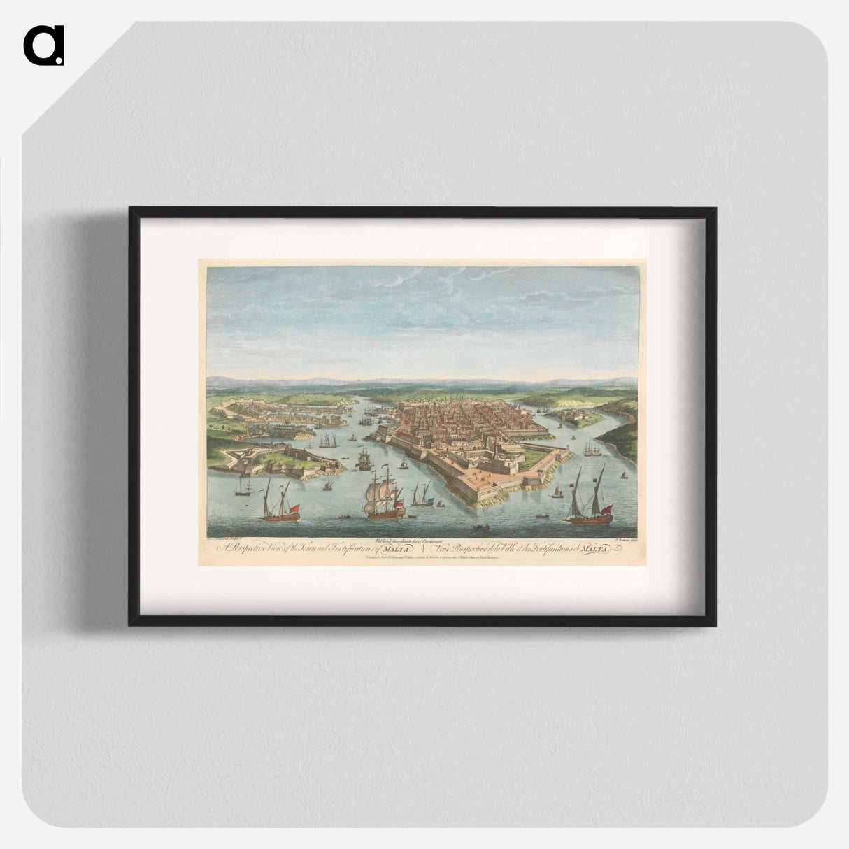 アートポスター-A Perspective View of the Town and Fortifications of Malta
- イェール大学アートギャラリー Poster.