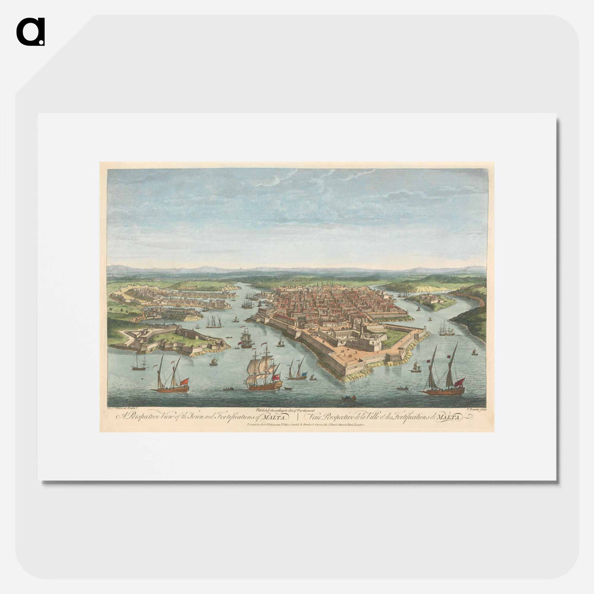 アートポスター-A Perspective View of the Town and Fortifications of Malta
- イェール大学アートギャラリー Poster.