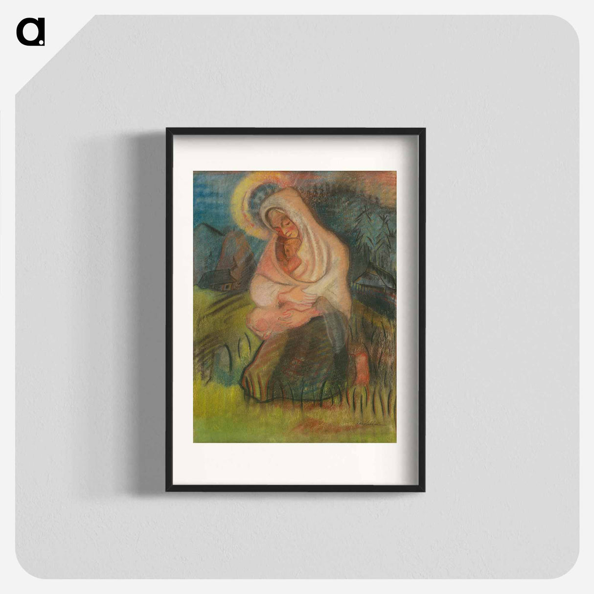Mother with a child - アーノルド ピーター ワイズ クビンチャン Poster.