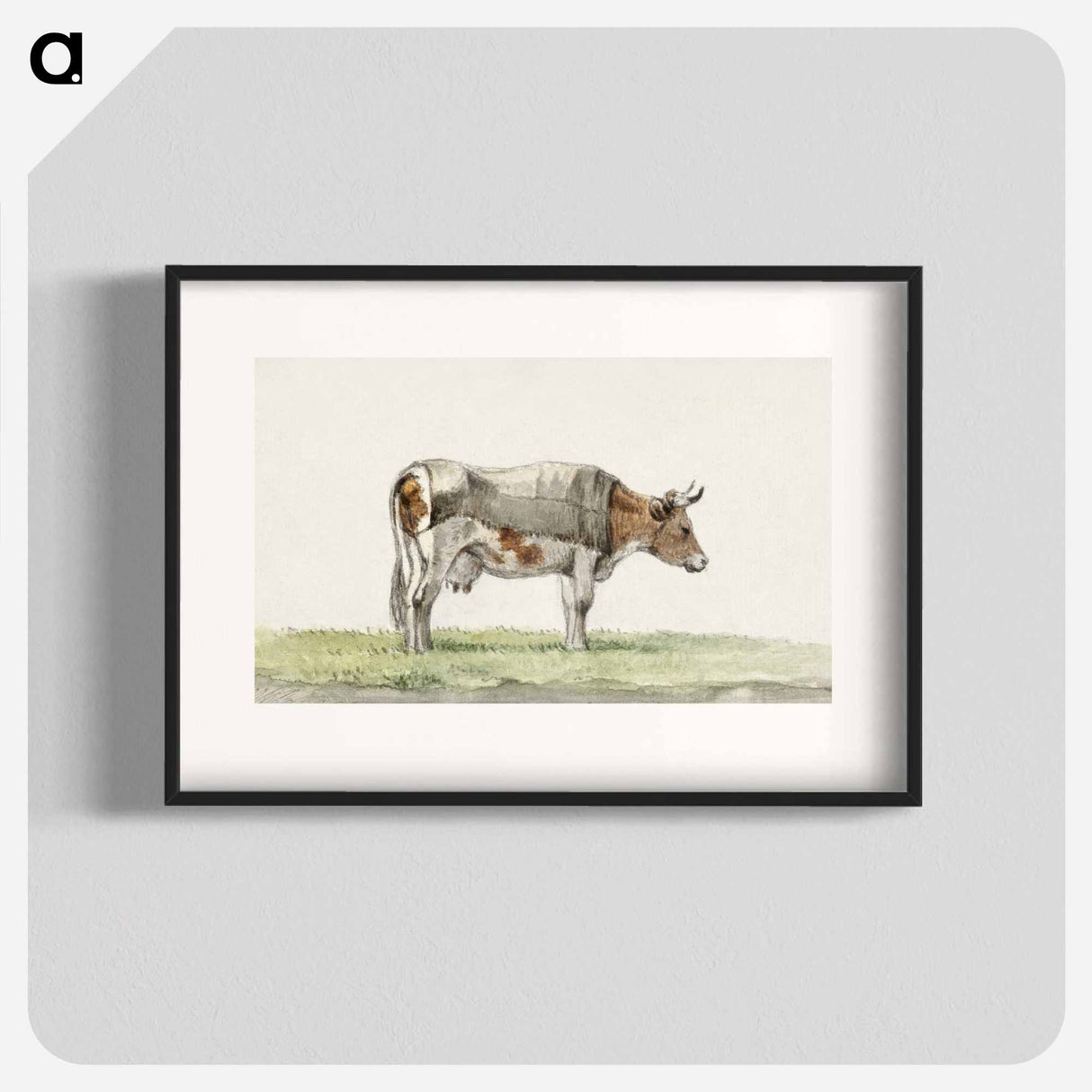 Standing cow with blanket - Jean Bernard Poster.