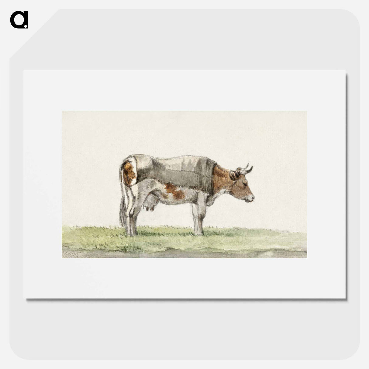 Standing cow with blanket - Jean Bernard Poster.