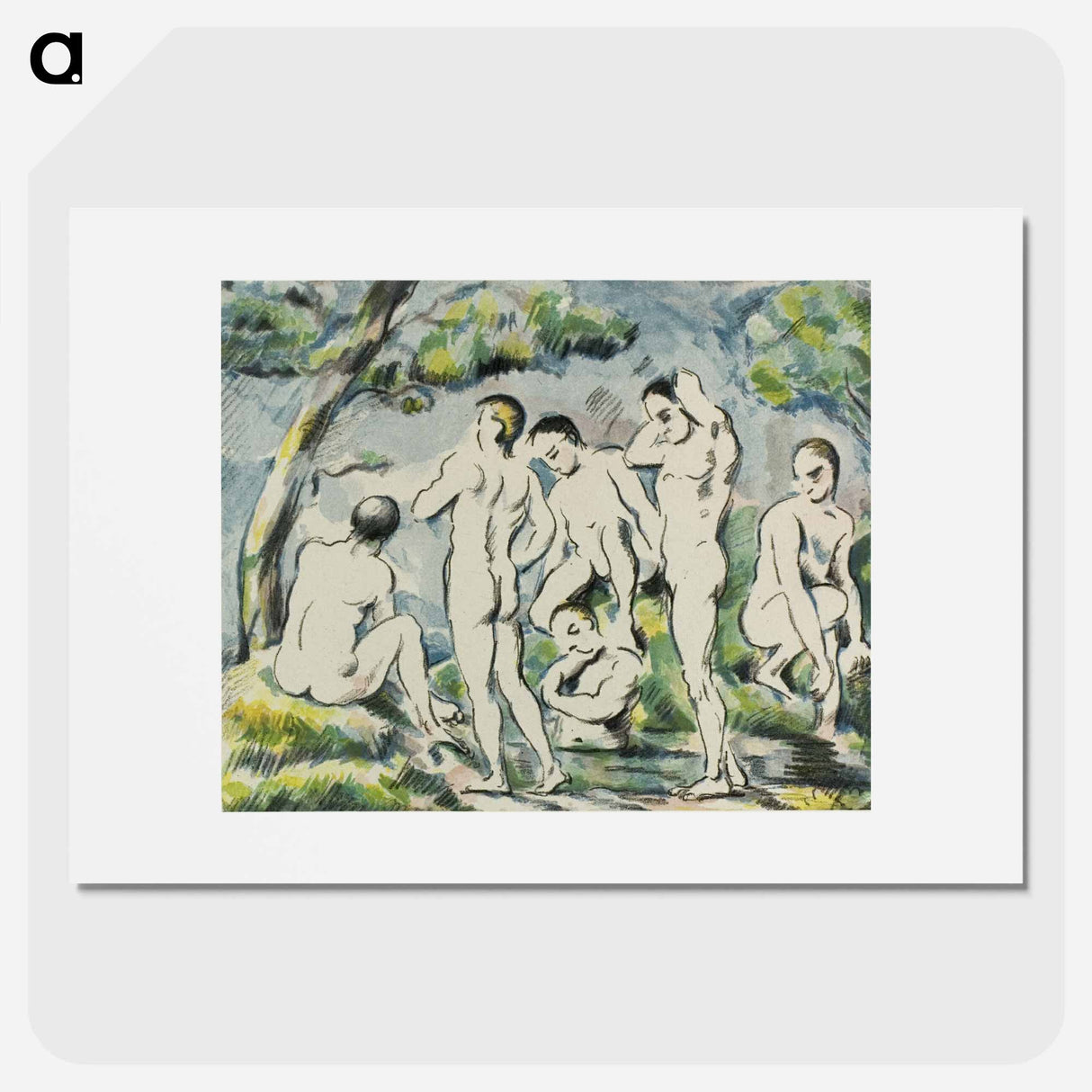 アートポスター-Bathers - ポール セザンヌ Poster.