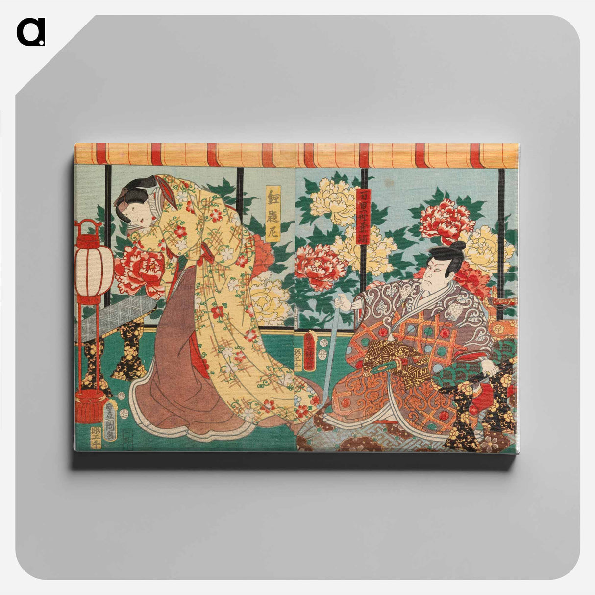 アートパネル-Actors Ichikawa Kodanji IV and Iwai Kumesaburo in the Play Nani Takashima Ryuta Jitsuroku
- 歌川 国貞 Canvas.