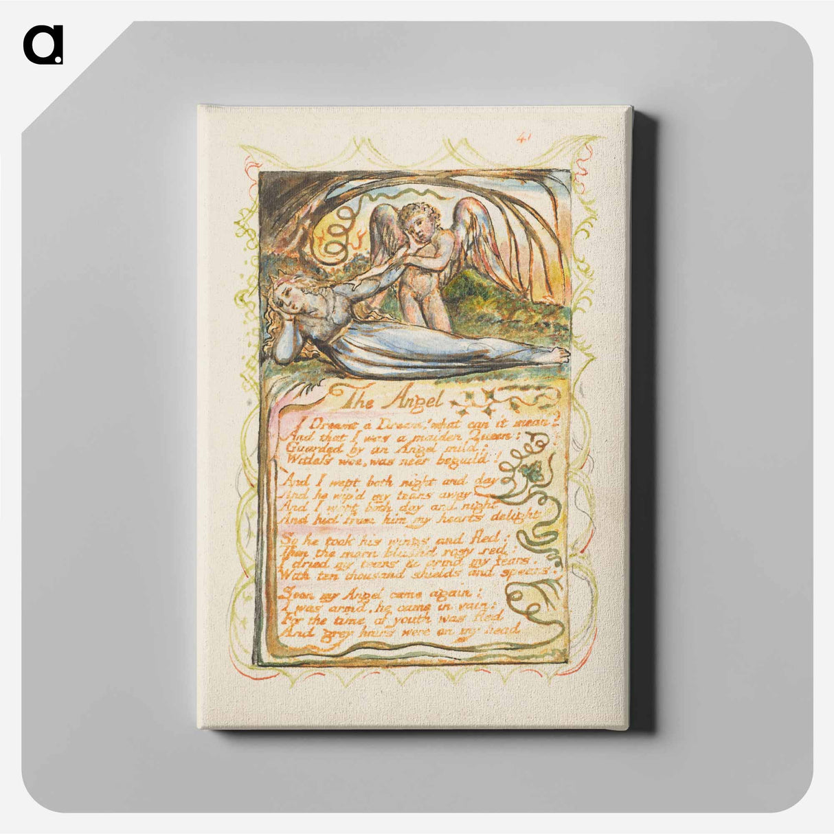 Songs of Innocence and of Experience: The Angel - William Blake Canvas.
