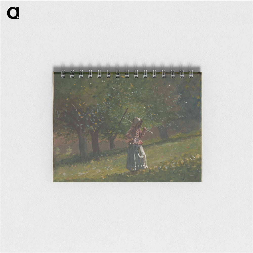 Girl with Hay Rake - ウィンスロー ホーマー Memo.