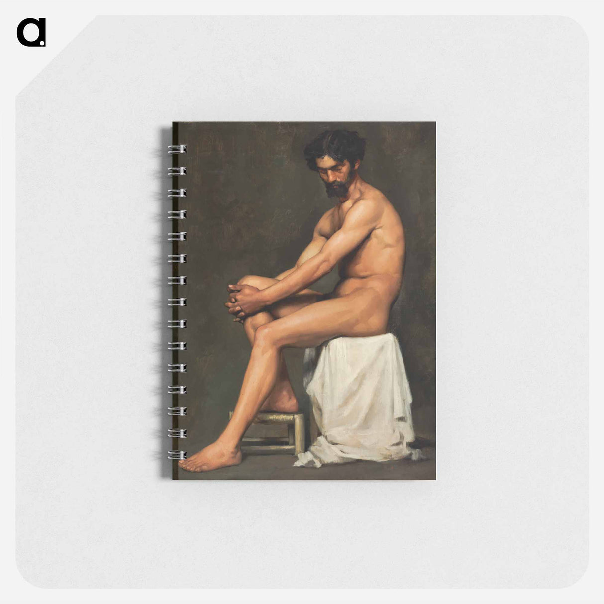 Seated man, academy study - アルバート エーデルフェルト Memo.