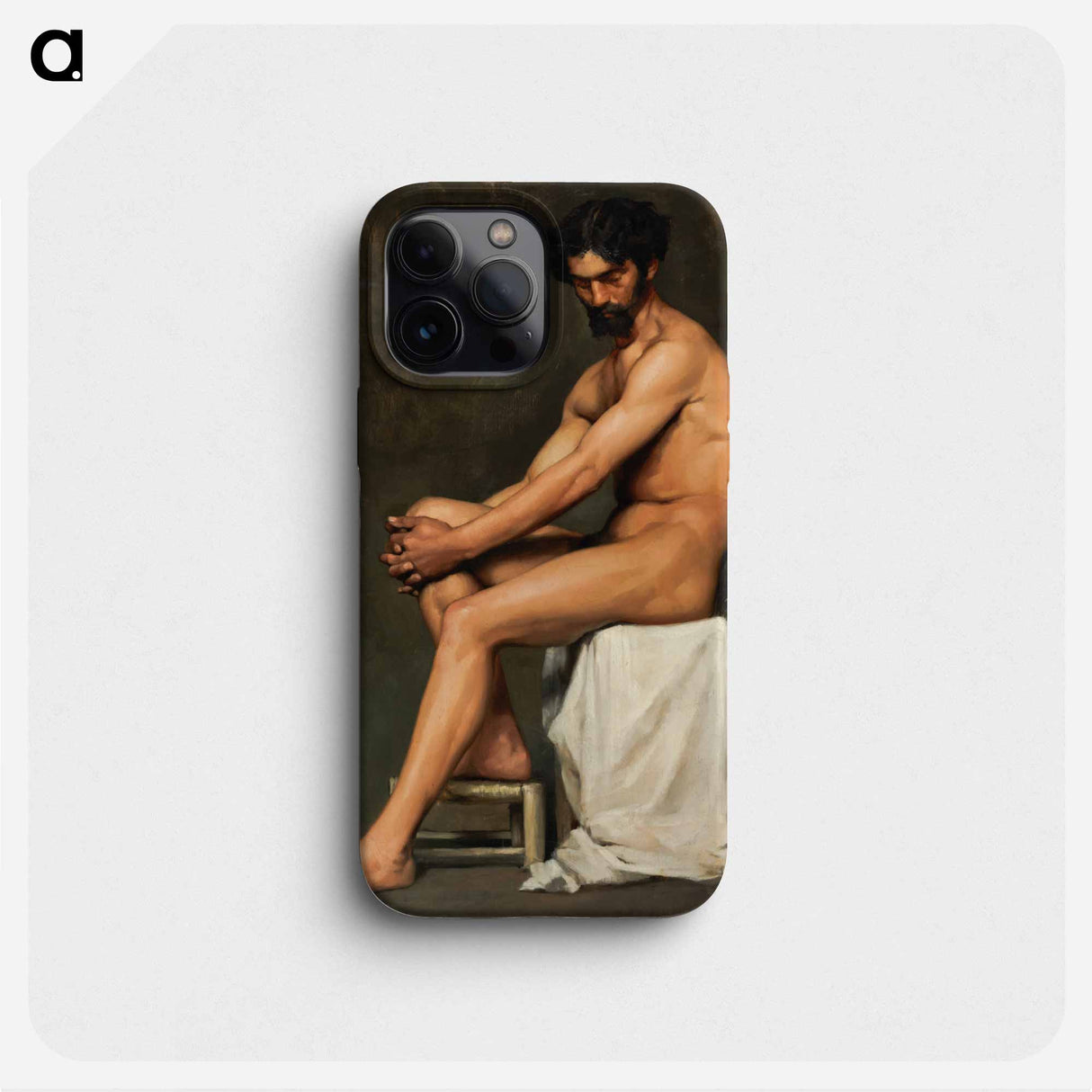 Seated man, academy study - アルバート エーデルフェルト Phone Case.