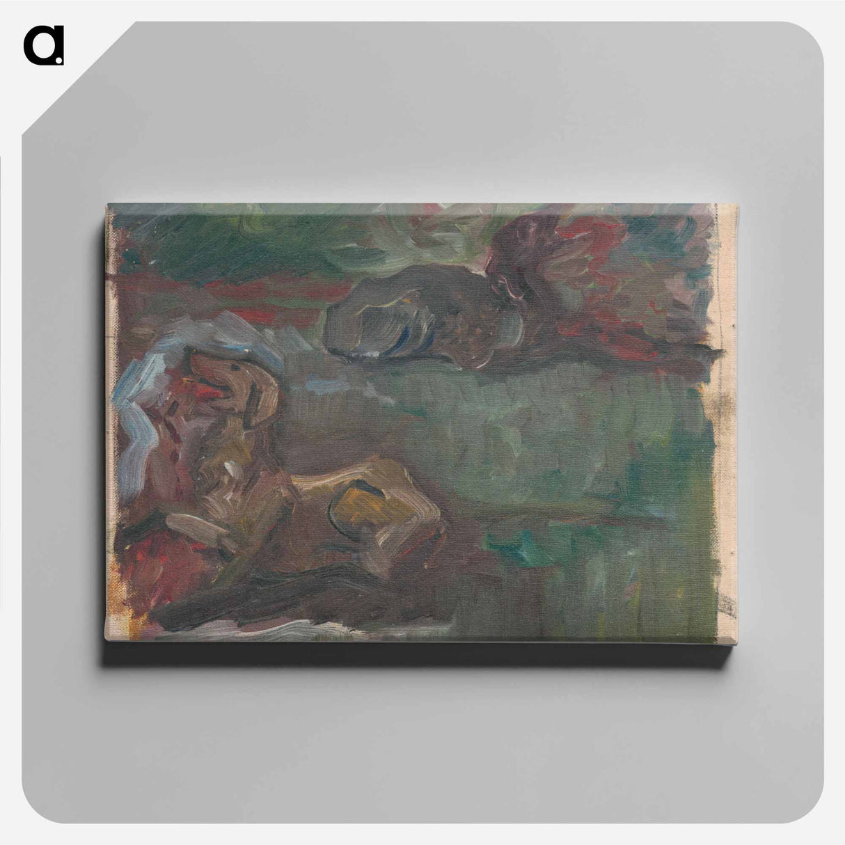 Two reclining dogs - アーノルド ピーター ワイズ クビンチャン Canvas.