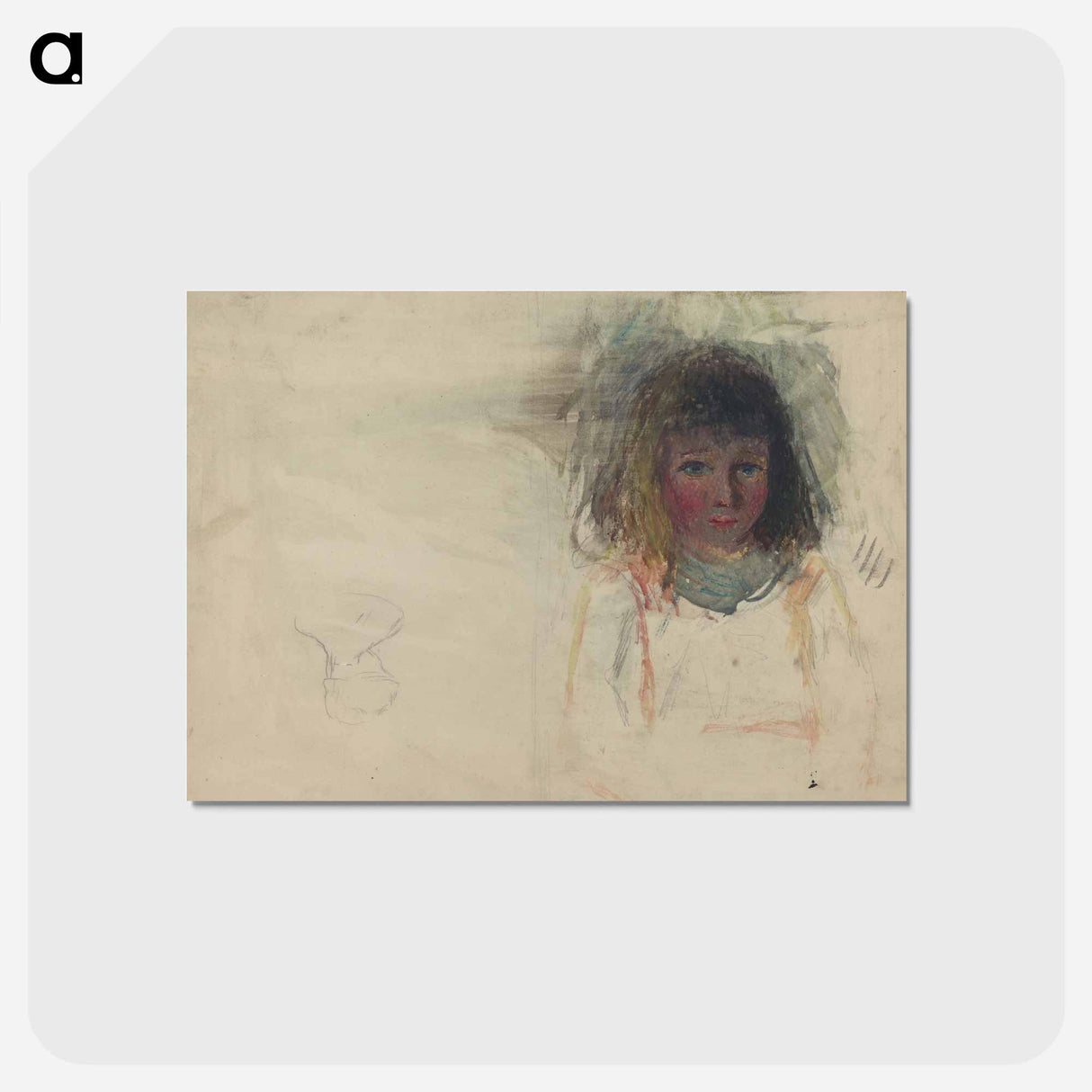 アートポストカード-The Artist's Son Georges - カミーユ ピサロ Postcard.