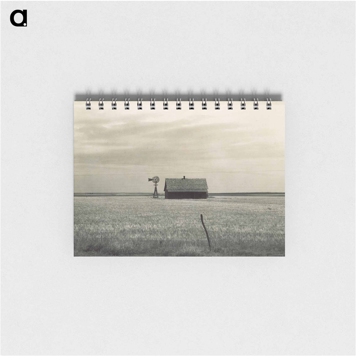 アートメモ帳-Abandoned Farm in Mechanized Wheat Fields, Oklahoma - ドロテア ラング Memo.