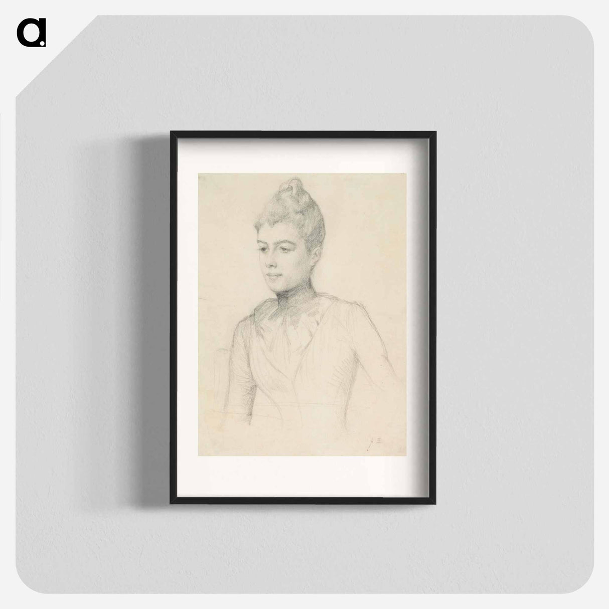 Study for the portrait of Elisabeth Marti (née Grosjean) - アルバート エーデルフェルト Poster.