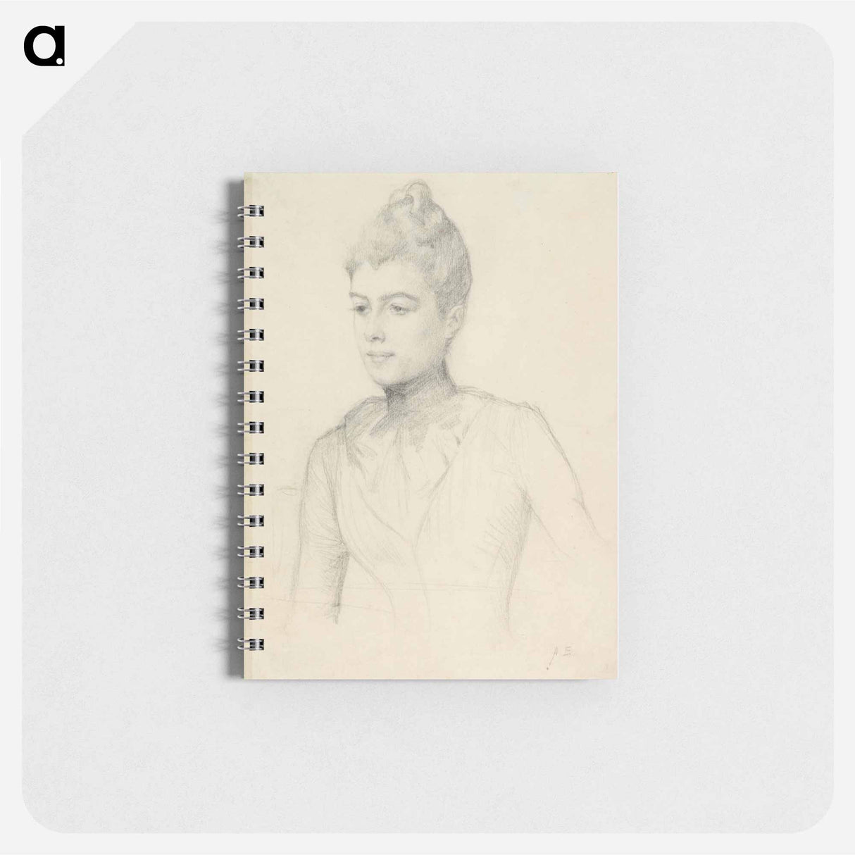 Study for the portrait of Elisabeth Marti (née Grosjean) - アルバート エーデルフェルト Memo.