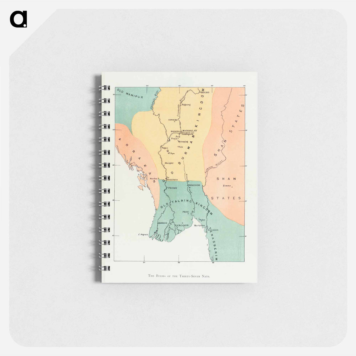 Map of the ond Burman kingdom and its neighbor - アンティーク地図 Memo.