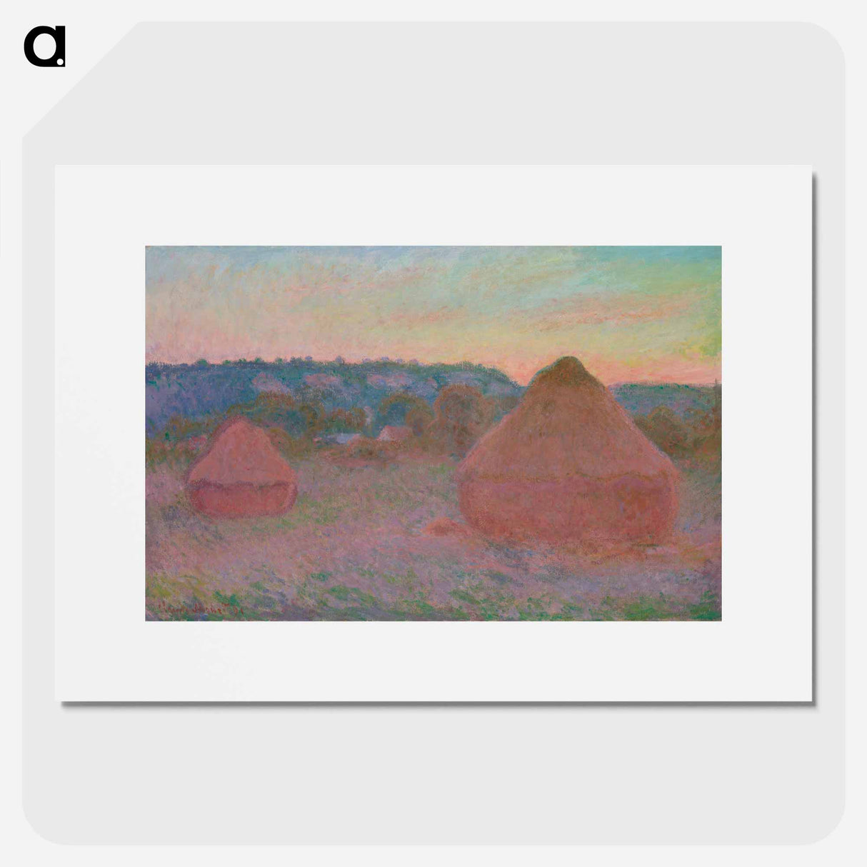 Stacks of Wheat - Claude Monet Poster.