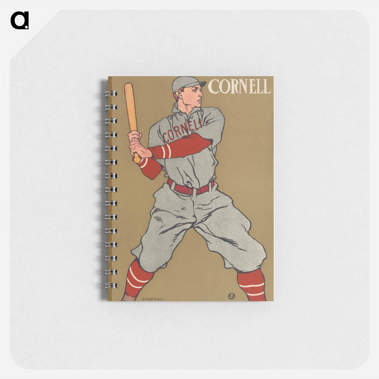 アートメモ帳-Baseball Player Holding a Bat - エドワード ペンフィールド Memo.