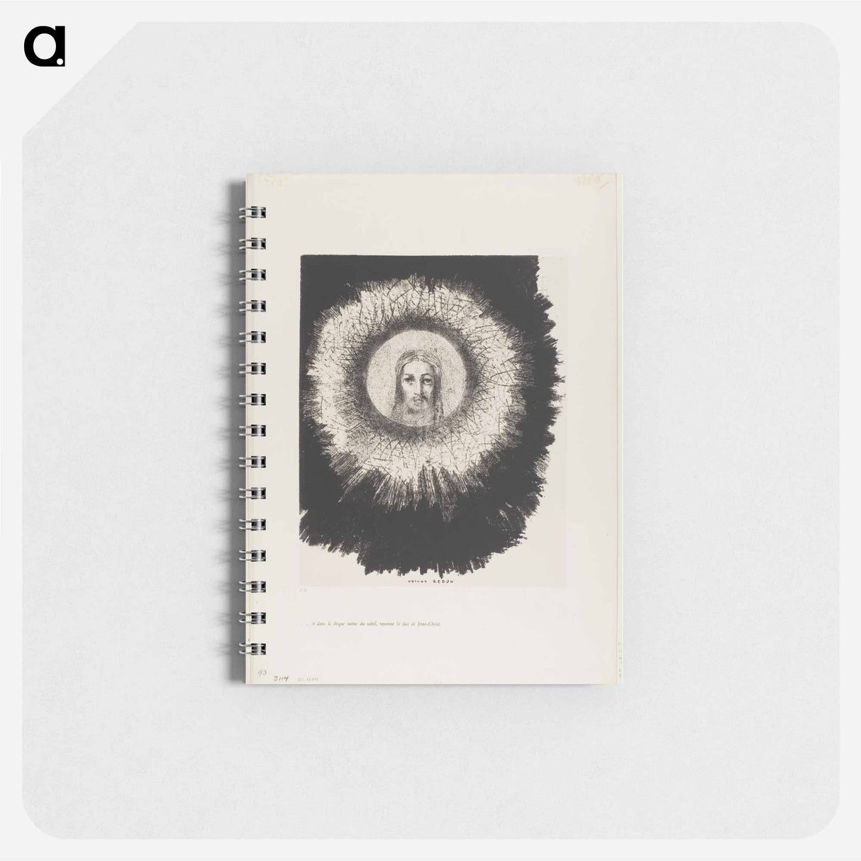 And in the Very Disk of the Sun Lights the Face of Jesus Christ - オディロン ルドン Memo.