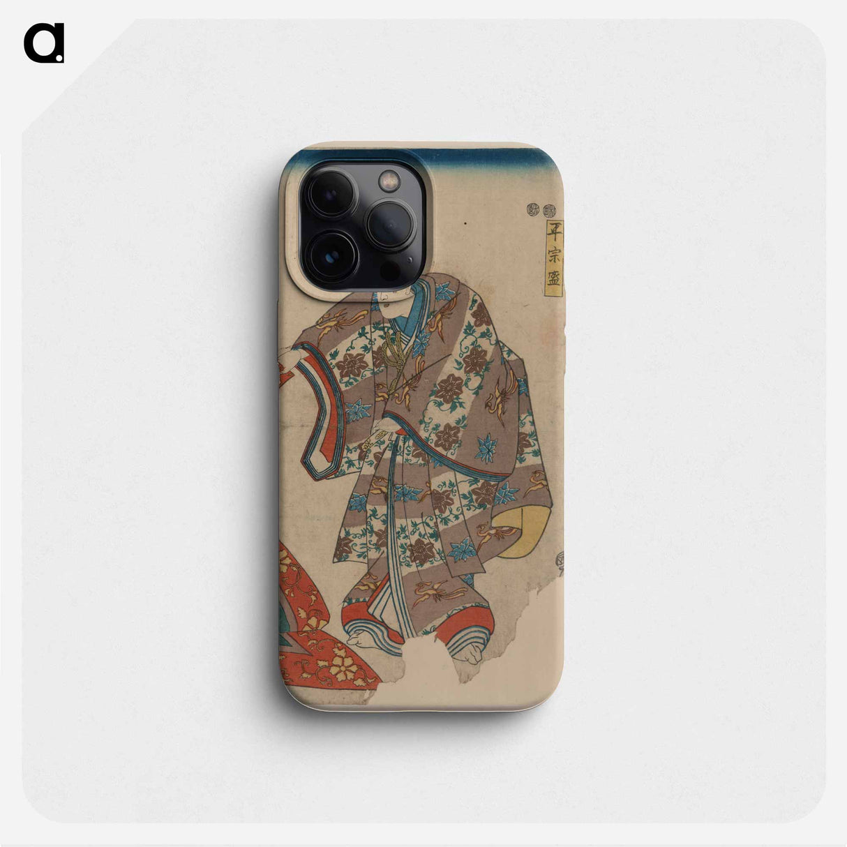 Taira no munemori mikazuki osen ebizako no jū - 歌川 国芳 Phone Case.