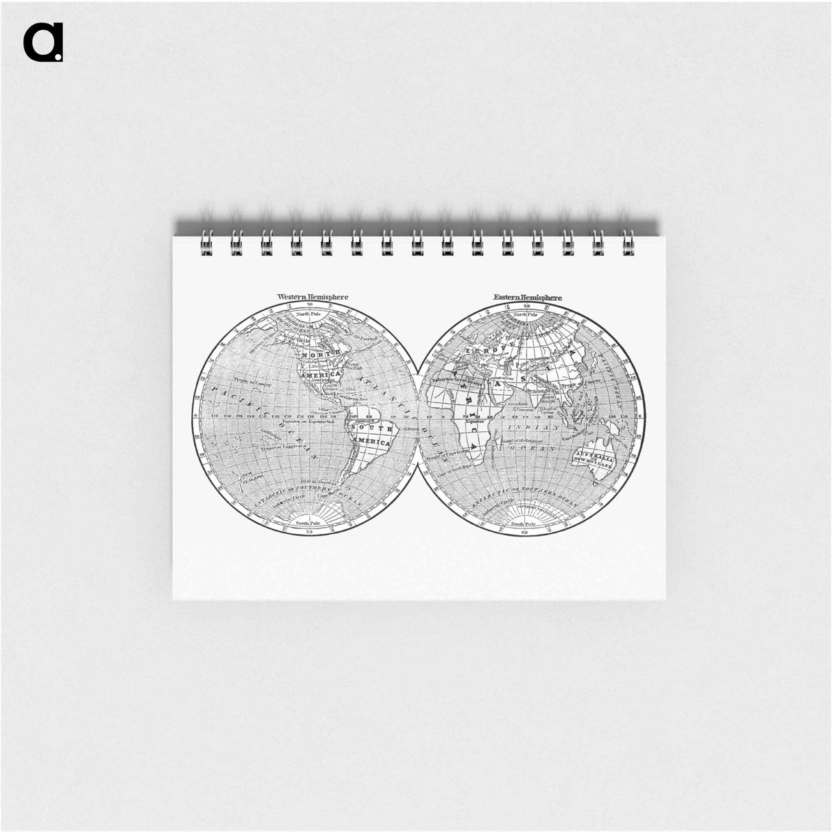 World map from A System of Geography - アンティーク地図 Memo.