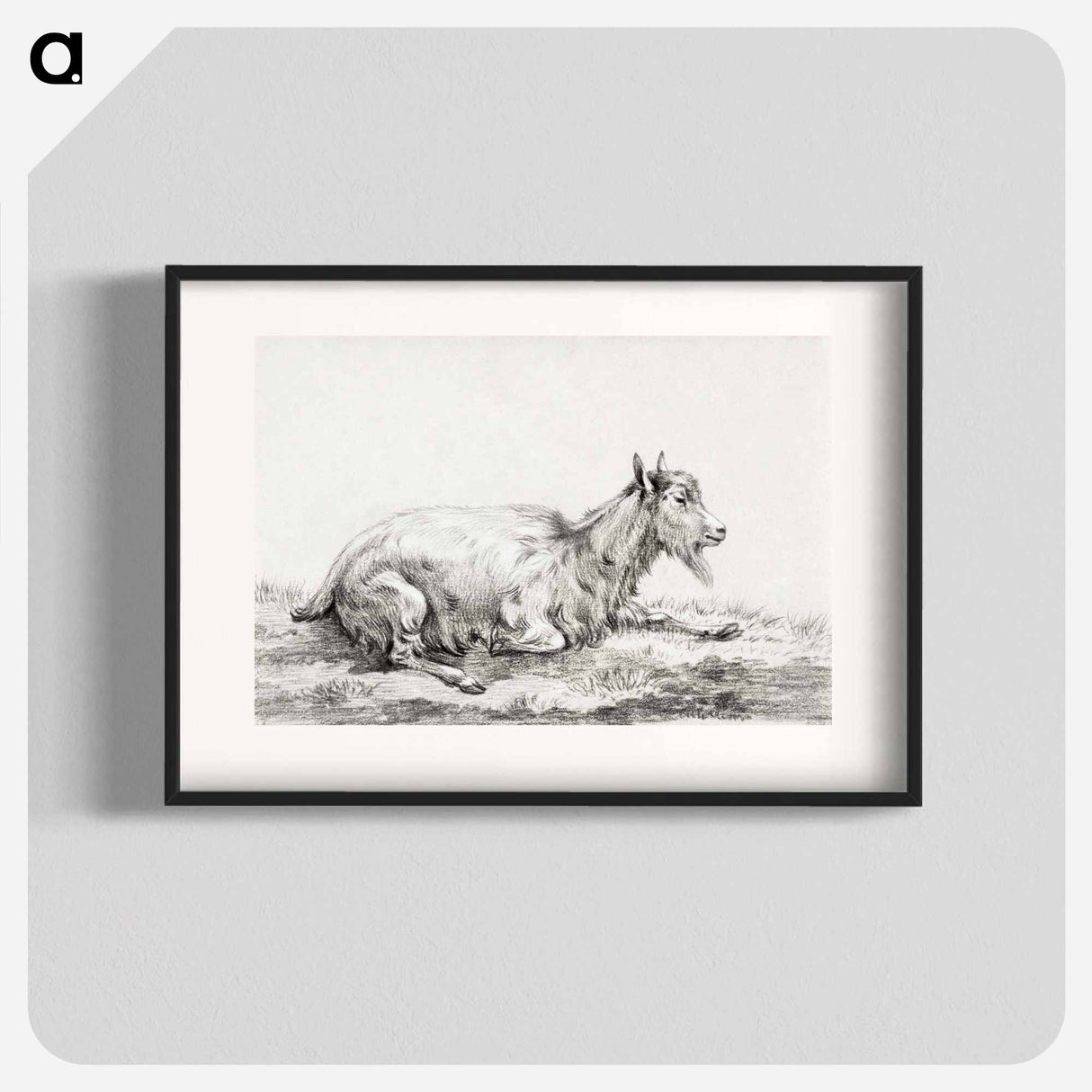 Lying goat - ジャン ベルナール Poster.