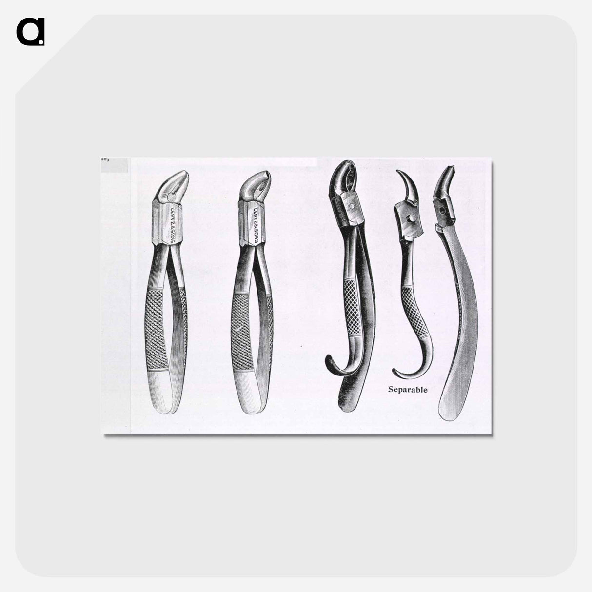 アートポストカード-Dental Extraction Instruments
- 国立医学図書館 Postcard.