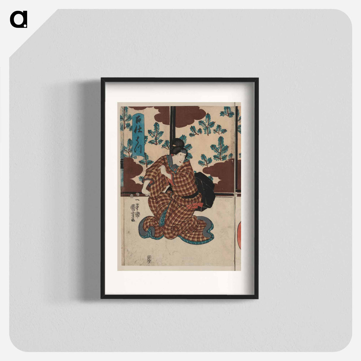 Tsubone iwafuji chūrō onoe meshitukai hatsu - 歌川 国芳 Poster.