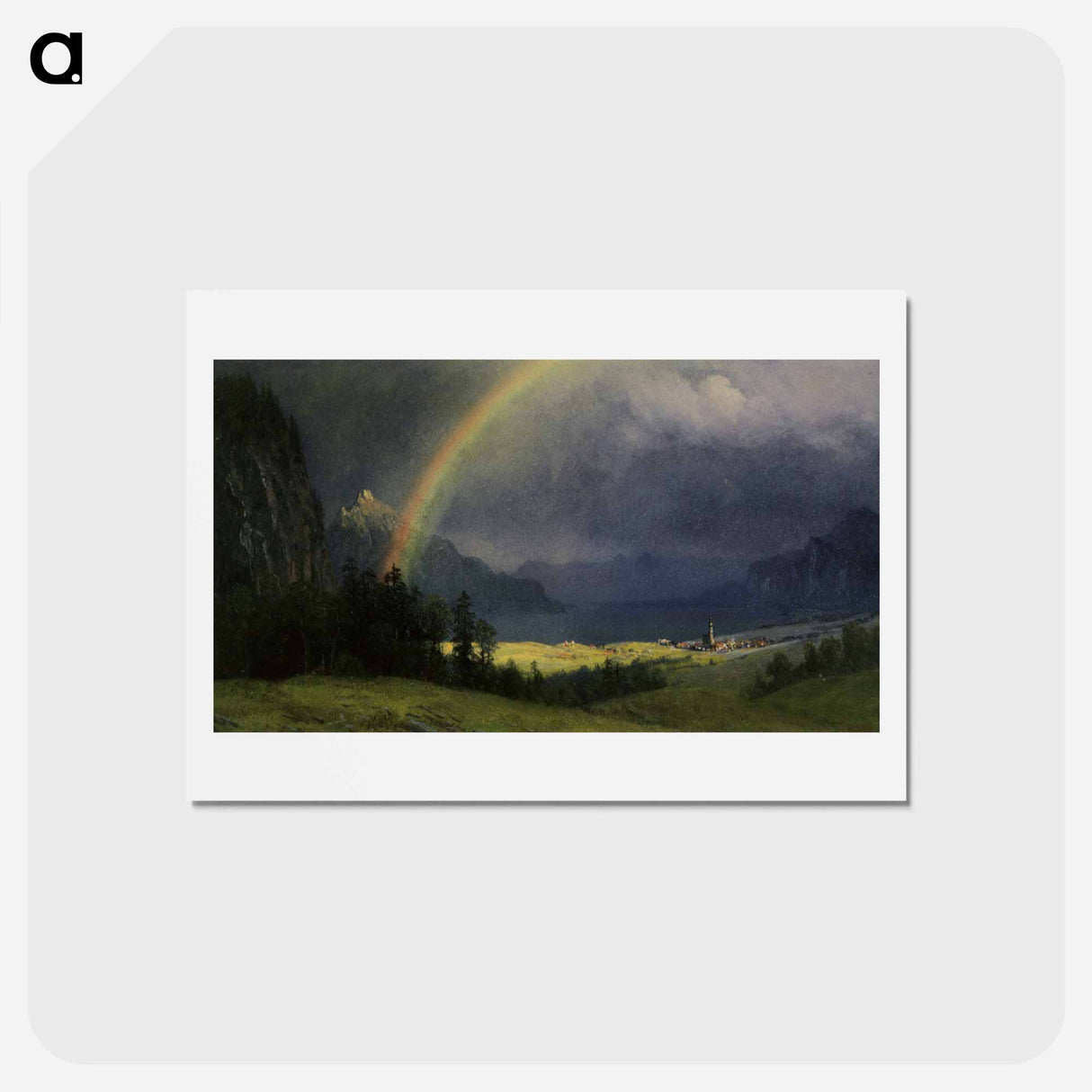 アートポストカード-After The Shower - アルバート ビアスタット Postcard.