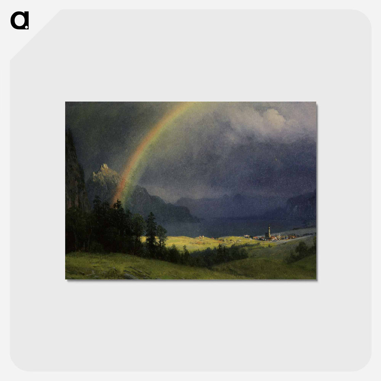 アートポストカード-After The Shower - アルバート ビアスタット Postcard.