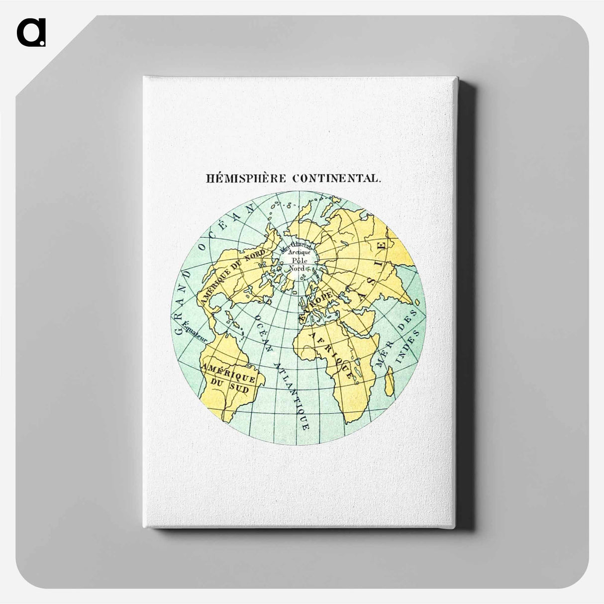 World atlas from Voyeur's Checklist - アンティーク地図 Canvas.