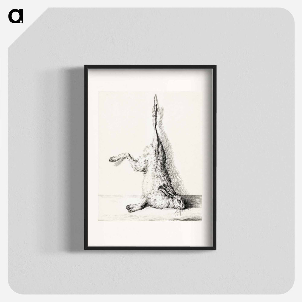 Dead hare, hanging from a hind leg by Jean Bernard - Jean Bernard Poster.