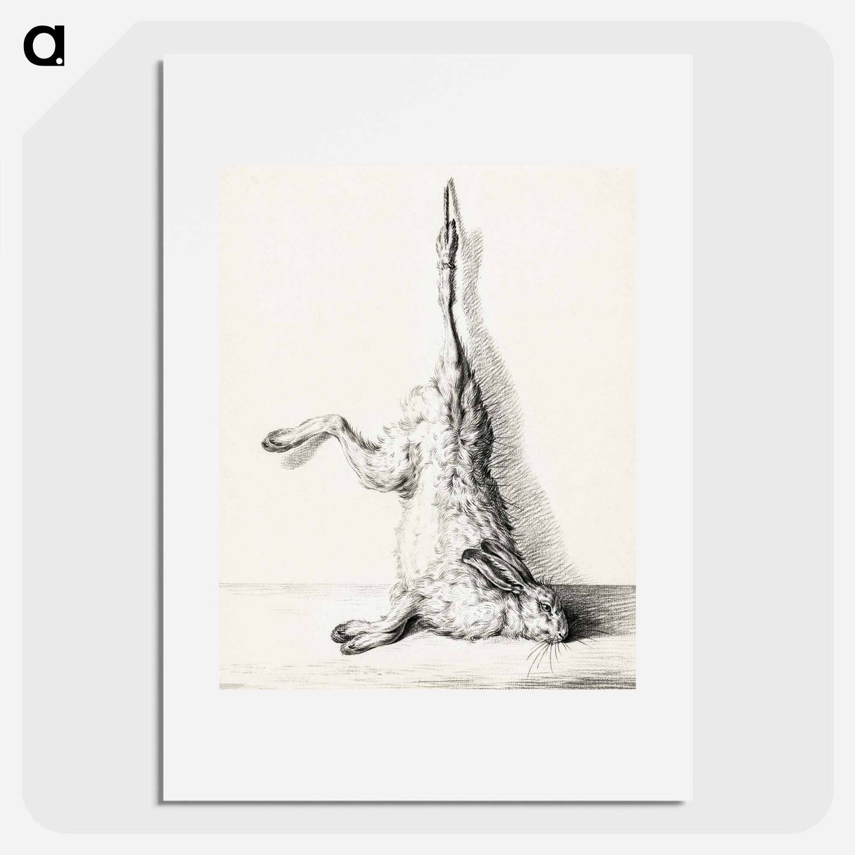 Dead hare, hanging from a hind leg by Jean Bernard - Jean Bernard Poster.