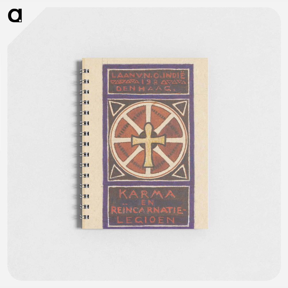 Ontwerp voor een ex libris van het Karma en Reïncarnatie-Legioen te Den Haag by Julie de Graag - ユリー デ フラーハ Memo.